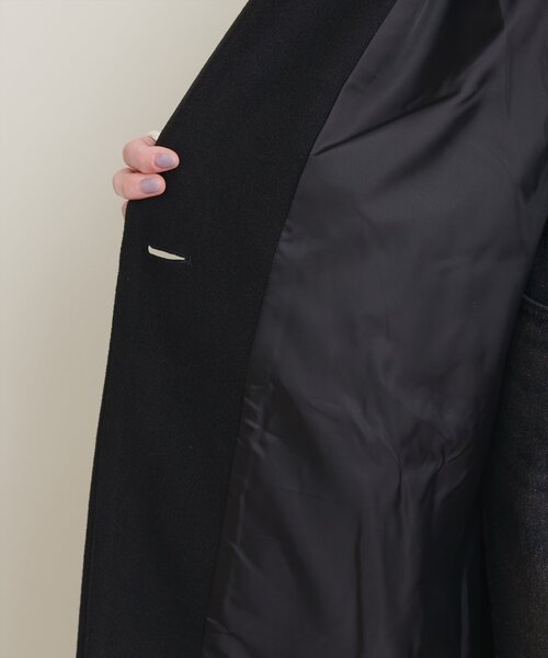 natural couture（ナチュラルクチュール）の「【Web限定】ニットモッサ袖タックチェスターコート（チェスターコート・レディース・アイボリー/ブラック/ブルー/グレー/ブラウン・FREE）」の12枚目の写真