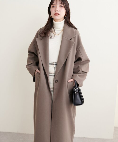 Web限定】ニットモッサ袖タックチェスターコート（チェスター