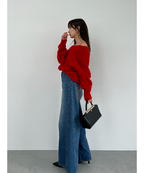 SNIDEL（スナイデル）の「フォックスカシミヤキャミオフショルプル