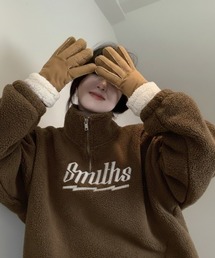 Teem Store（チームストア）の「【再入荷】ふわもこ刺繍ロゴハーフジップボアフリース（スウェット）」