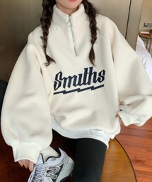 Teem Store（チームストア）の「【再入荷】ふわもこ刺繍ロゴハーフジップボアフリース（スウェット）」