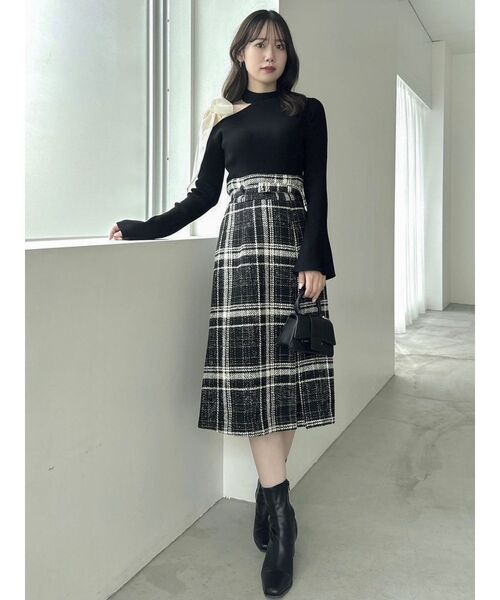 dazzlin(ダズリン)の「ワンショルリボンニットトップス(ニット/セーター・レディース・グレー/ブラック/オフホワイト・FREE)」の17枚目の写真