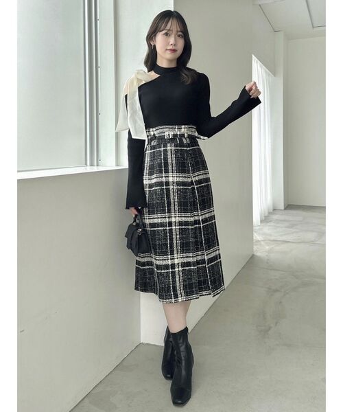 dazzlin(ダズリン)の「ワンショルリボンニットトップス(ニット/セーター・レディース・グレー/ブラック/オフホワイト・FREE)」の18枚目の写真