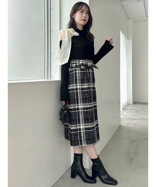 dazzlin(ダズリン)の「ワンショルリボンニットトップス(ニット/セーター・レディース・グレー/ブラック/オフホワイト・FREE)」の20枚目の写真