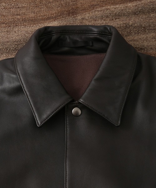 WILD LIFE TAILOR Adam et Rope'(ワイルドテーラーアダムエロペ )の「【WILD LIFE TAILOR】レザー コーチジャケット(その他アウター・メンズ・ダークブラウン・M/L)」の4枚目の写真