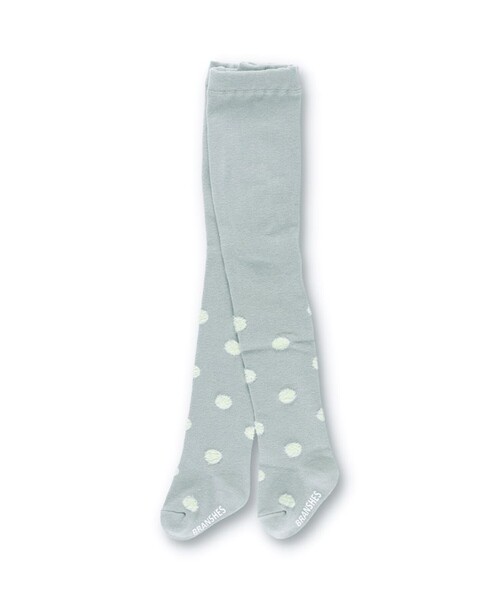 BRANSHES(ブランシェス)の「シャギードットタイツ(タイツ/ストッキング・キッズ・アイボリー/グレー・FREE)」の2枚目の写真