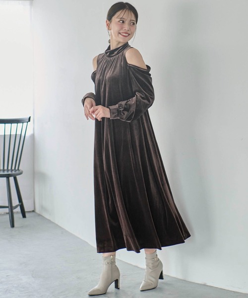 セール】【WEB限定】ベロアワンピース（ワンピース）｜NOELA（ノエラ