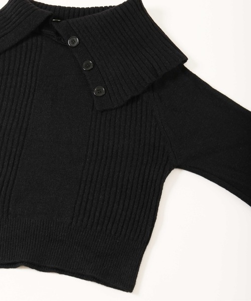 PHILLY（フィリー）の「【PHILLY】チョーカー付オフショルニット（ニット/セーター・レディース・ブラック/グレー・FREE）」の22枚目の写真