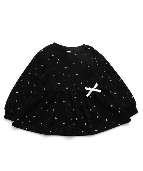 apres les cours(アプレレクール)の「【あったか】裏シャギーペプラムトレーナー(スウェット・キッズ・ブラック/アイボリー/サックスブルー/サーモンピンク/その他3/ネイビー・140/80/90/100/110/120/130)」の3枚目の写真