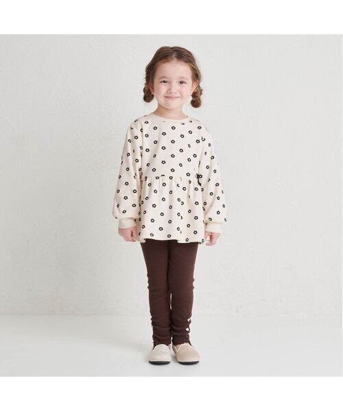 apres les cours(アプレレクール)の「【あったか】裏シャギーペプラムトレーナー(スウェット・キッズ・ブラック/アイボリー/サックスブルー/サーモンピンク/その他3/ネイビー・140/80/90/100/110/120/130)」の8枚目の写真