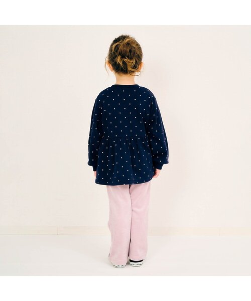 apres les cours(アプレレクール)の「【あったか】裏シャギーペプラムトレーナー(スウェット・キッズ・ブラック/アイボリー/サックスブルー/サーモンピンク/その他3/ネイビー・140/80/90/100/110/120/130)」の13枚目の写真