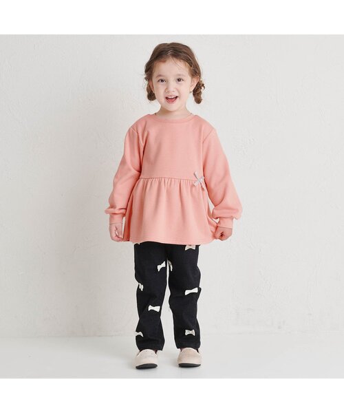 apres les cours(アプレレクール)の「【あったか】裏シャギーペプラムトレーナー(スウェット・キッズ・ブラック/アイボリー/サックスブルー/サーモンピンク/その他3/ネイビー・140/80/90/100/110/120/130)」の14枚目の写真