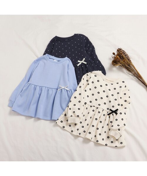 apres les cours(アプレレクール)の「【あったか】裏シャギーペプラムトレーナー(スウェット・キッズ・ブラック/アイボリー/サックスブルー/サーモンピンク/その他3/ネイビー・140/80/90/100/110/120/130)」の19枚目の写真