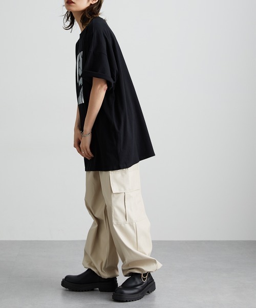 Soiunique（スワユニーク）の「フェイクレザーゆったりサイズカーゴパンツ ［Soiunique］（その他パンツ・レディース・ブラック/ベージュ・L/M/LL）」の15枚目の写真