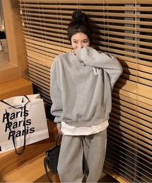 SHEPP（シープ）の「【裏起毛】ワンポイントサガラセットアップ（ルームウェア/パジャマ）」