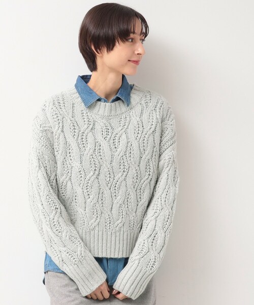 Z レリアン lellian 花柄 カーディガン 羽織 総柄 薔薇 バラ 暖かかっ 紺色 