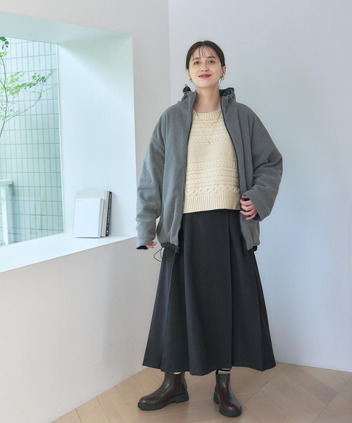 studio CLIP(スタディオクリップ)の「5ゲージふわ軽ラインケーブルプルオーバー(ニット/セーター・レディース・ネイビー/レッド/ナチュラル・FREE)」の14枚目の写真