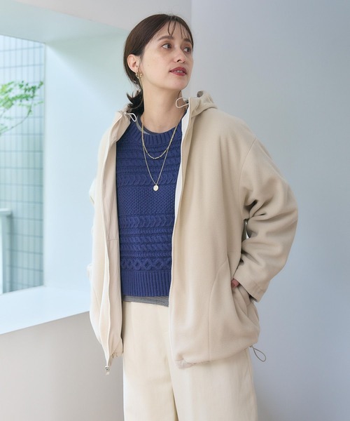 studio CLIP(スタディオクリップ)の「5ゲージふわ軽ラインケーブルプルオーバー(ニット/セーター・レディース・ネイビー/レッド/ナチュラル・FREE)」の19枚目の写真