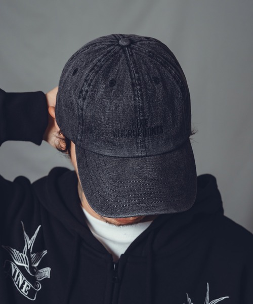 NineMicrophones（ナインマイクロフォンズ）の「DENIM LOW CAP-PROMOTION-（キャップ・メンズ・ブルー/ブラック・FREE）」の2枚目の写真