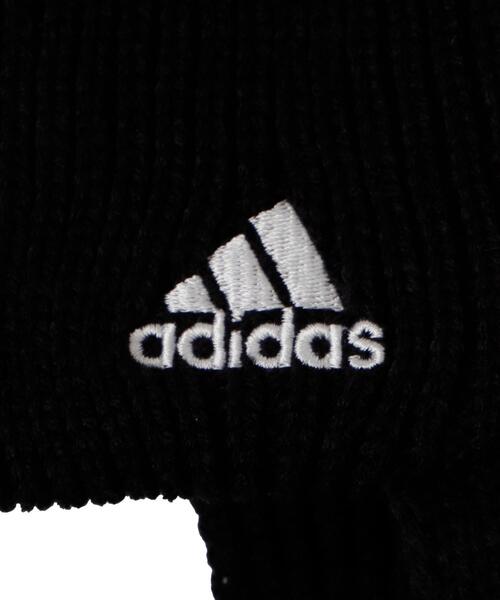 adidas(アディダス)の「WEGO/adidas EAR FLAP WATCH(ニットキャップ/ビーニー・レディース・ホワイト/ブラック・FREE)」の5枚目の写真