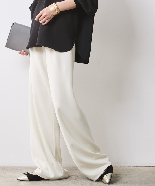 CHIC STYLE(シックスタイル)の「ストレートパンツ <大きいサイズ有>シックスタイル(その他パンツ・レディース・ベージュ系/ブラック・M/L/LL/3L/4L/5L)」の20枚目の写真