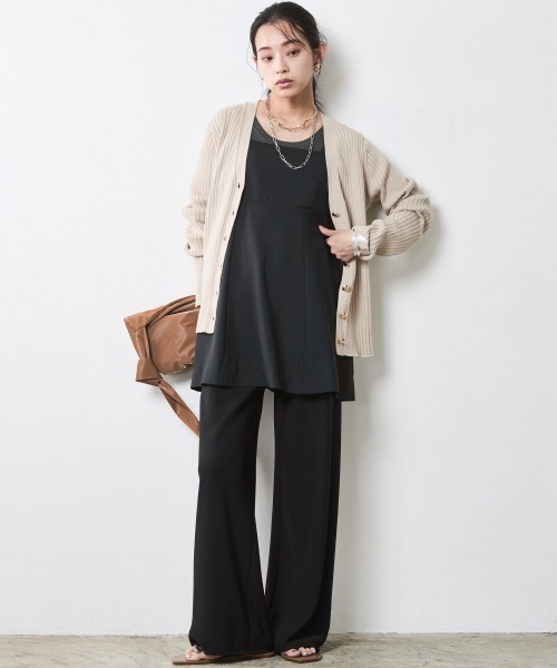 CHIC STYLE(シックスタイル)の「ストレートパンツ <大きいサイズ有>シックスタイル(その他パンツ・レディース・ベージュ系/ブラック・M/L/LL/3L/4L/5L)」の19枚目の写真