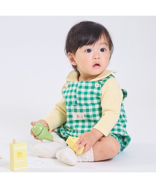 p.premier（ピードットプルミエ）の「ベビーオーバーオール&トップスセット（ロンパース・キッズ・レッド/グリーン・70/80）」の21枚目の写真