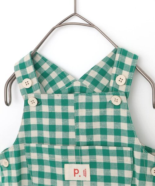 p.premier（ピードットプルミエ）の「ベビーオーバーオール&トップスセット（ロンパース・キッズ・レッド/グリーン・70/80）」の4枚目の写真
