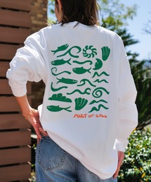 PORT OF CALL | DESIGN TEE/PORT OF CALLマリーン柄バックプリント長袖Tシャツ(Tシャツ/カットソー)