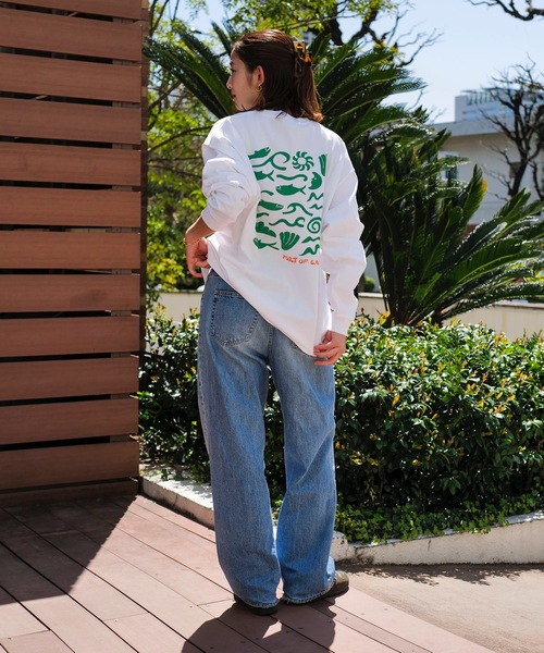 PORT OF CALL（ポートオブコール）の「DESIGN TEE/PORT OF CALLマリーン柄バックプリント長袖Tシャツ（Tシャツ/カットソー・メンズ・ホワイト/カーキ・MEDIUM/LARGE）」の4枚目の写真