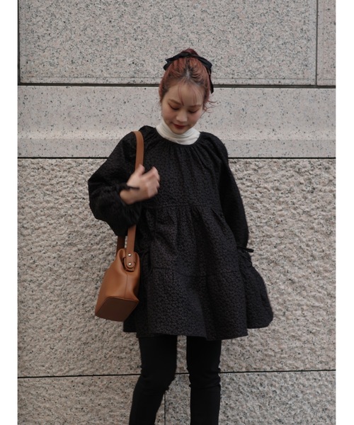 JUMELLE(ジュメロ)の「flower mood top(シャツ/ブラウス・レディース・ブラック/ベージュ・FREE)」の8枚目の写真