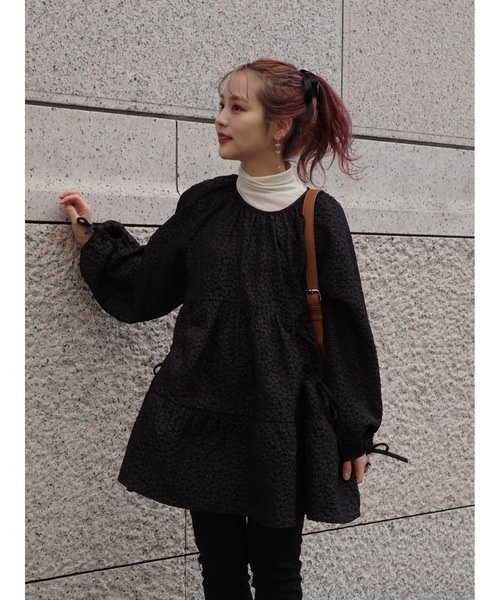 JUMELLE(ジュメロ)の「flower mood top(シャツ/ブラウス・レディース・ブラック/ベージュ・FREE)」の9枚目の写真