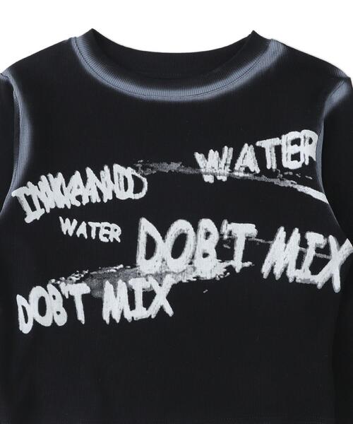 dispark（ディスパーク）の「DISPARK/レタリングブリーチクロップドトップス（Tシャツ/カットソー・レディース・ブラック/ホワイト・FREE）」の15枚目の写真