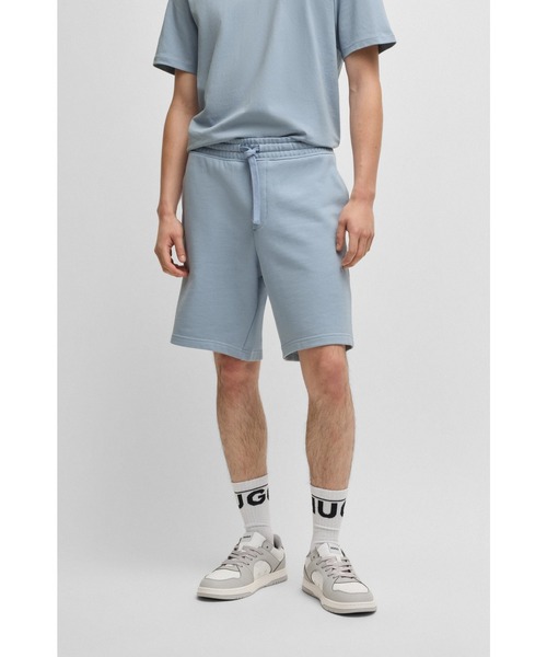 HUGO（ヒューゴ）の「リラックスフィット ショートパンツ コットンテリー ロゴプリント（その他パンツ・メンズ・ライトブルー/ブルー・XS/M/L/XL/S）」の2枚目の写真