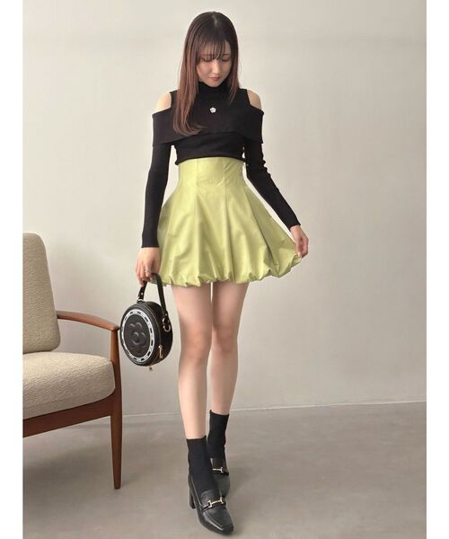 MERCURYDUO（マーキュリーデュオ）の「【MARY QUANTコラボ】折返し襟オープンショルダーニット（ニット/セーター・レディース・その他1/ラベンダー/ブラック・FREE）」の6枚目の写真