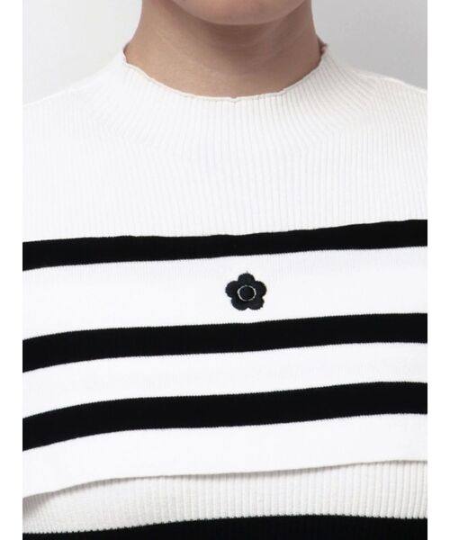 MERCURYDUO（マーキュリーデュオ）の「【MARY QUANTコラボ】折返し襟オープンショルダーニット（ニット/セーター・レディース・その他1/ラベンダー/ブラック・FREE）」の14枚目の写真