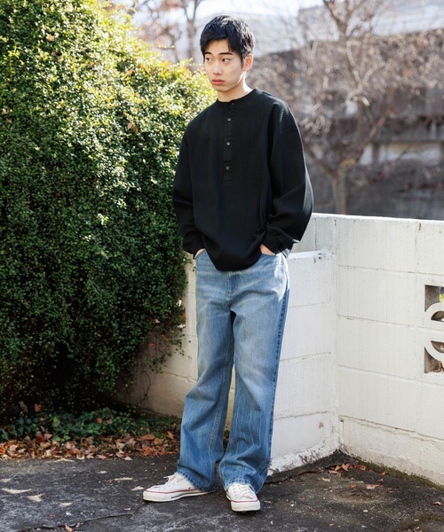 niko and...(ニコアンド)の「トタンテレコヘンリープルオーバー(Tシャツ/カットソー・メンズ・オフホワイト/ブラック・MEDIUM/LARGE)」の8枚目の写真