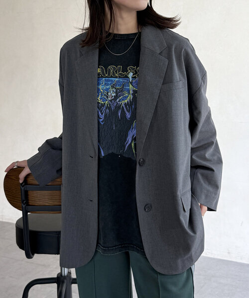 CPCM(シーピーシーエム)の「オーバーサイズテーラードジャケット(テーラードジャケット・レディース・グレー系その他/グレー/ベージュ/ネイビー・FREE)」の6枚目の写真