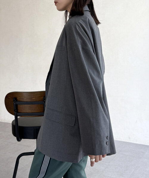 CPCM(シーピーシーエム)の「オーバーサイズテーラードジャケット(テーラードジャケット・レディース・グレー系その他/グレー/ベージュ/ネイビー・FREE)」の7枚目の写真