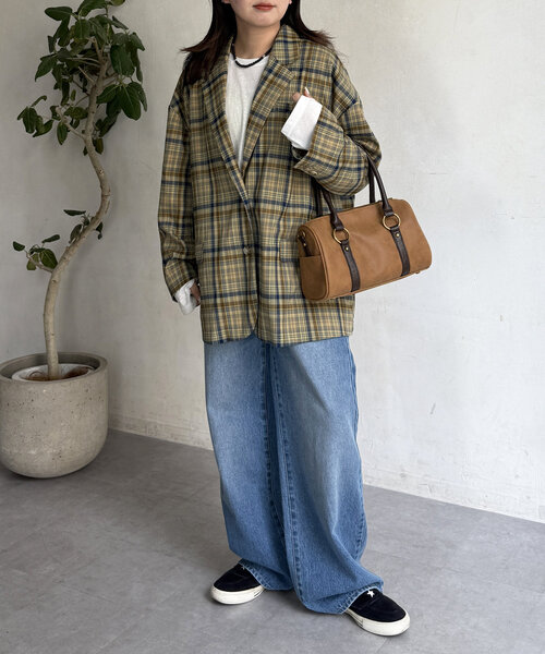 CPCM(シーピーシーエム)の「オーバーサイズテーラードジャケット(テーラードジャケット・レディース・グレー系その他/グレー/ベージュ/ネイビー・FREE)」の15枚目の写真