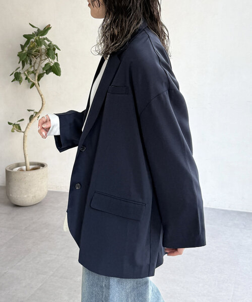 CPCM(シーピーシーエム)の「オーバーサイズテーラードジャケット(テーラードジャケット・レディース・グレー系その他/グレー/ベージュ/ネイビー・FREE)」の17枚目の写真