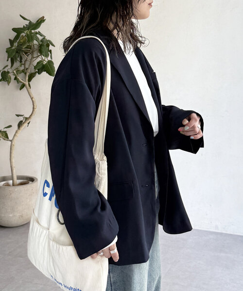 CPCM(シーピーシーエム)の「オーバーサイズテーラードジャケット(テーラードジャケット・レディース・グレー系その他/グレー/ベージュ/ネイビー・FREE)」の19枚目の写真