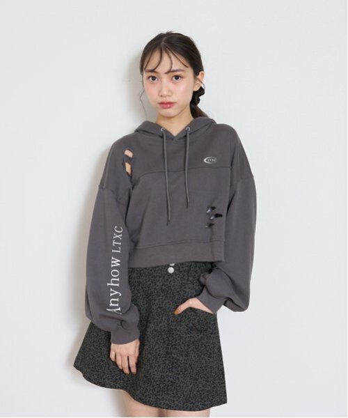 セール】【LTXC】ダメージクロップドパーカ（パーカー）｜LOVETOXIC
