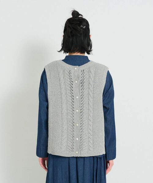 新品アデュートリステス　ベスト セール】◇リリヤーン地柄2wayベスト（ベスト）｜conges payes ADIEU