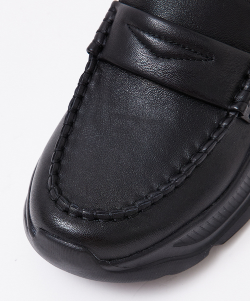 Au BANNISTER(オゥバニスター)の「【軽量/厚底】ローファーモチーフスニーカー(ローファー・レディース・アイボリー/ブラック/シルバー・LL/S/M/L)」の16枚目の写真