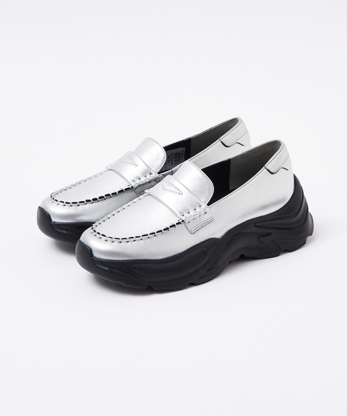 Au BANNISTER(オゥバニスター)の「【軽量/厚底】ローファーモチーフスニーカー(ローファー・レディース・アイボリー/ブラック/シルバー・LL/S/M/L)」の21枚目の写真