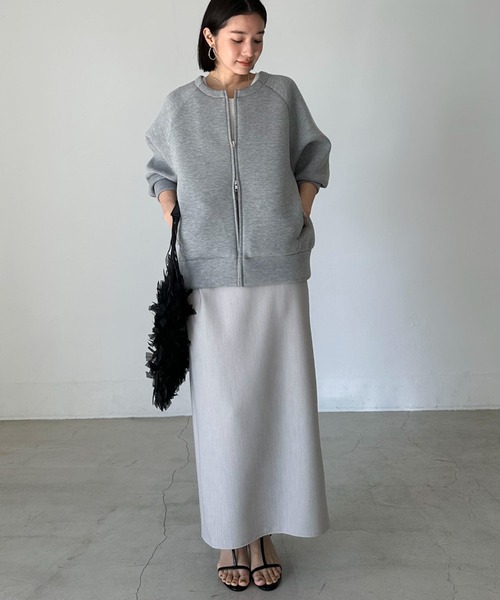 Doux archives(ドゥアルシーヴ)の「ダブルクロスタイトスカート(スカート・レディース・ブラック/グレー/ベージュ・SMALL/MEDIUM)」の6枚目の写真