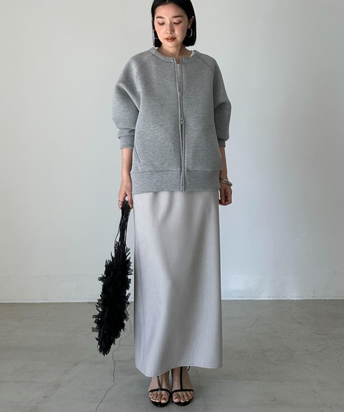 Doux archives(ドゥアルシーヴ)の「ダブルクロスタイトスカート(スカート・レディース・ブラック/グレー/ベージュ・SMALL/MEDIUM)」の5枚目の写真