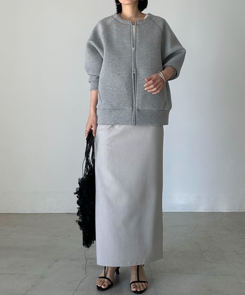 Doux archives(ドゥアルシーヴ)の「ダブルクロスタイトスカート(スカート・レディース・ブラック/グレー/ベージュ・SMALL/MEDIUM)」の11枚目の写真