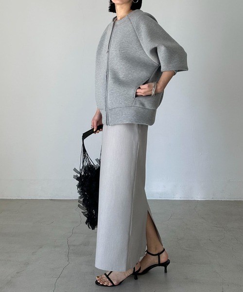 Doux archives(ドゥアルシーヴ)の「ダブルクロスタイトスカート(スカート・レディース・ブラック/グレー/ベージュ・SMALL/MEDIUM)」の12枚目の写真